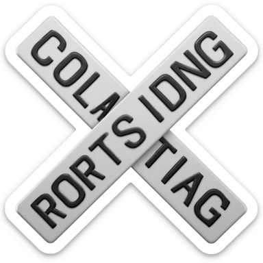 Railway Crossing Sign sticker