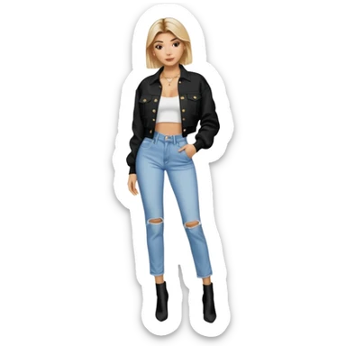 Hailey bieber en voyant tout le corps  sticker