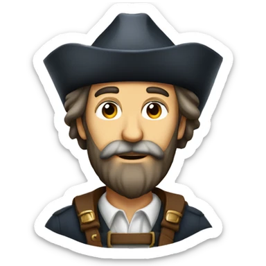 John Cabot the explorator with his beard sticker