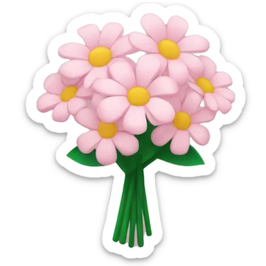 Light pink flower bouquet sticker