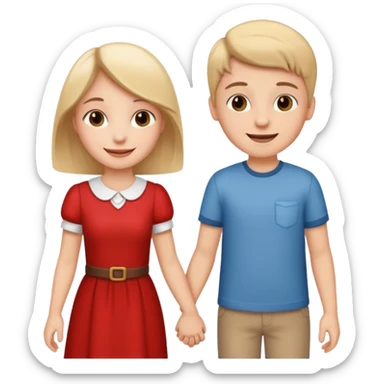 romantic girl boy sticker