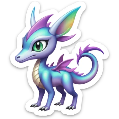 Badass edgy cool realistic Meloetta-Sergal-Cresselia-Palkia-Spyro-Fakémon-creature-hybrid sticker