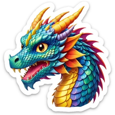 An anime dragon sticker