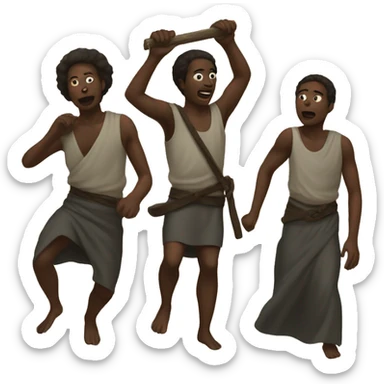 Slaves being freed sticker