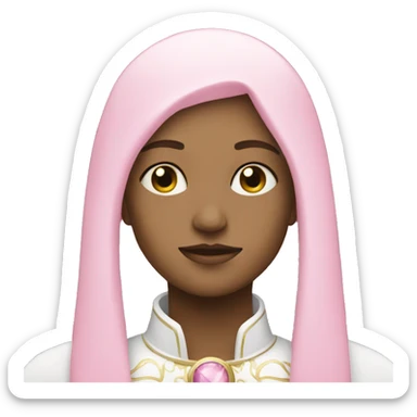 White with light pink tarot sticker