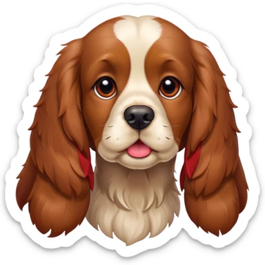 A cocker spaniel with red neckline  sticker