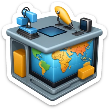 logistic and software sticker