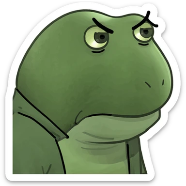 depressed artist being sad sticker