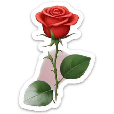 Rose without the stem sticker