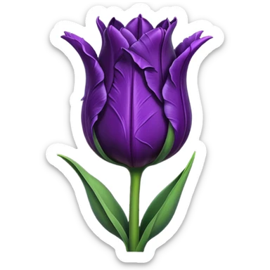 single goth tulip wilted dark aesthetic sticker