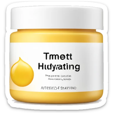 hydrating cream pot with label sticker