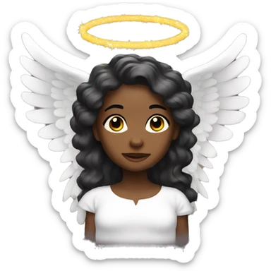 Black Christmas angels  sticker