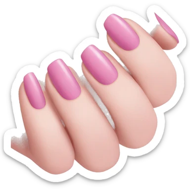 pink nails sticker