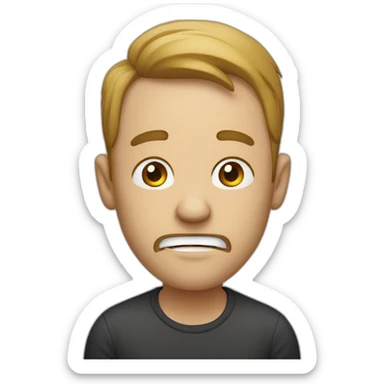 a man with his hands on either side of his mouth for a loudspeaker sticker