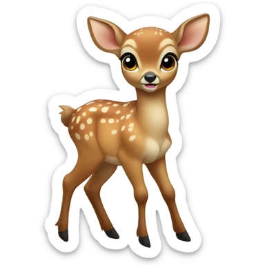Baby deer sticker