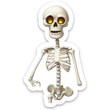 I don’t know shrugging skeleton sticker