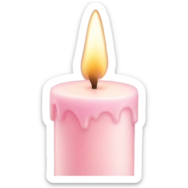 pastel pink candle sticker