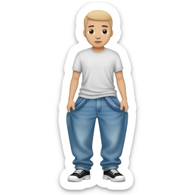 guy wearing baggy jeans sticker