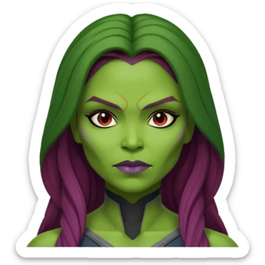 Gamora face only 

 sticker
