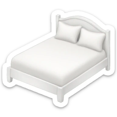 White bed sticker
