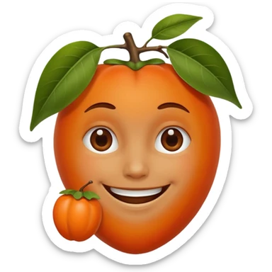 Persimmon smile sticker