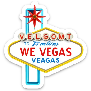 vegas sign sticker