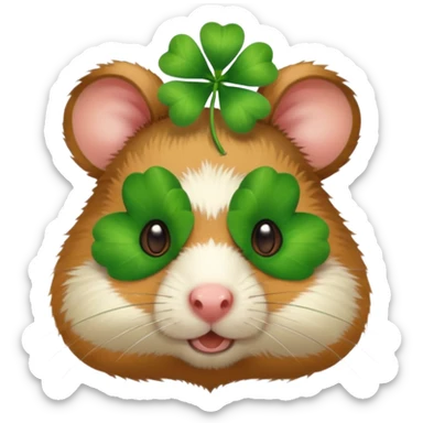 I want a hamster head to wear a clover head accessories sticker