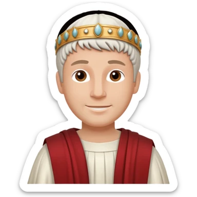 Necesito que hagas un dibujo estilo Soft cartoon illustration de poncio pilato sticker