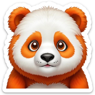 Orange panda sticker