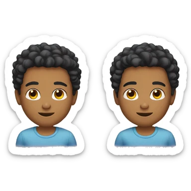 Twin brothers young adults sticker