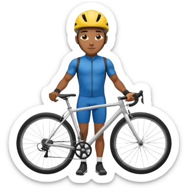 Urban Bike Courier black man  sticker