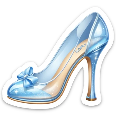 Cinderella glass shoes sticker