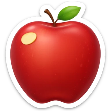 liver apple style emoji simple clear sticker