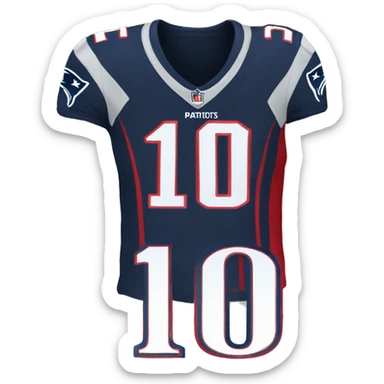 patriots jersey number 10 sticker