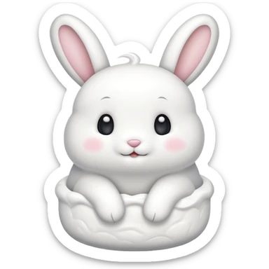 Marshmallow fluff and bunnies sticker