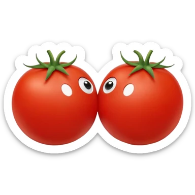 two tomatoes kissing sticker