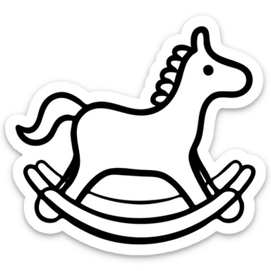 rocking horse toy sticker