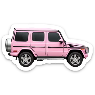 Light pink gwagon side view sticker
