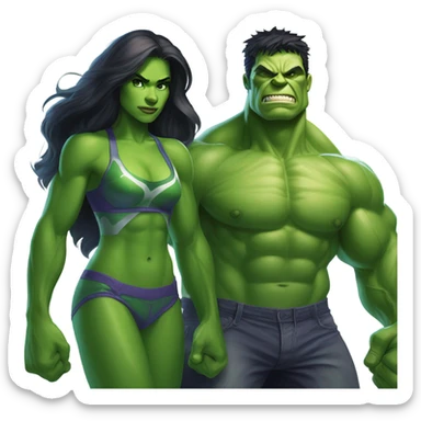 Hulk with she hulk sticker