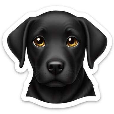 Girl Labrador Black  sticker