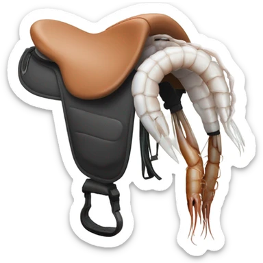 Shrimp saddle sticker