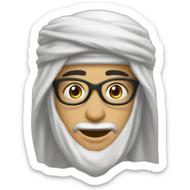 Musulman jeune arabe lunettes soleil sticker