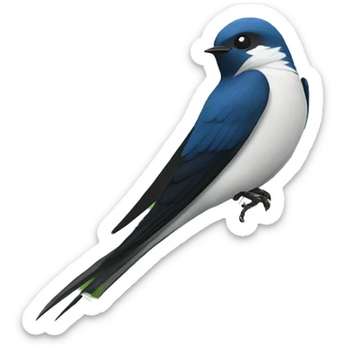 swallow in a grassfield sticker