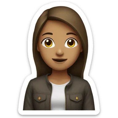 Brown hair girl spending money sticker