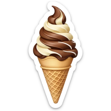 Decadent soft serve ice cream sticker