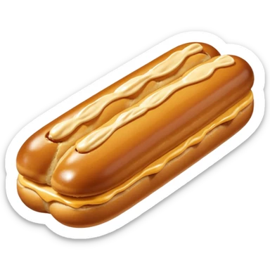  realistic éclair with topping of butterscotch melting  sticker