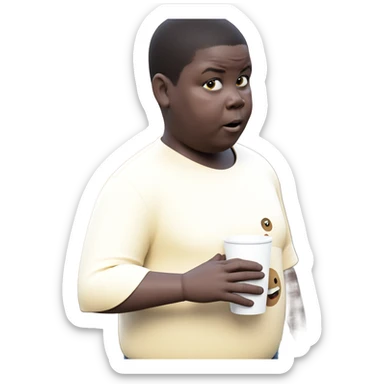 holding a cup in focus sticker