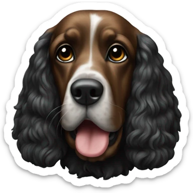 Cocker anglais noir  sticker