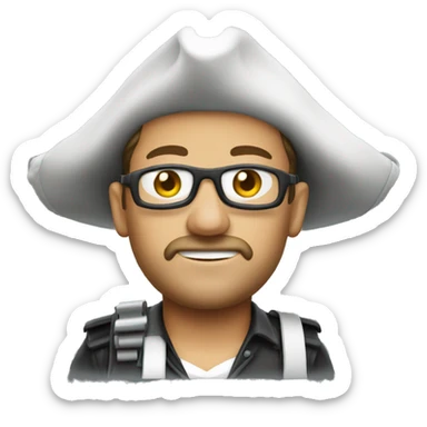 un agent immobilier habillé en pirate sticker