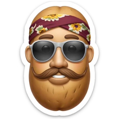 hippie potato head (only head) sticker